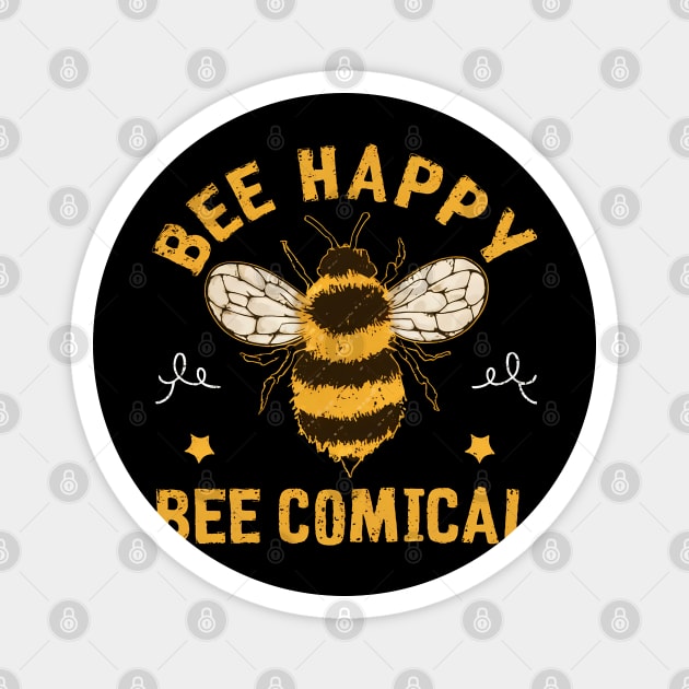 Bee Happy Bee Comical Magnet by NomiCrafts